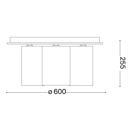 Ideal Lux - Plafoniera DAISY 6xE27/52W/230V diametro 60 cm oro/bianco