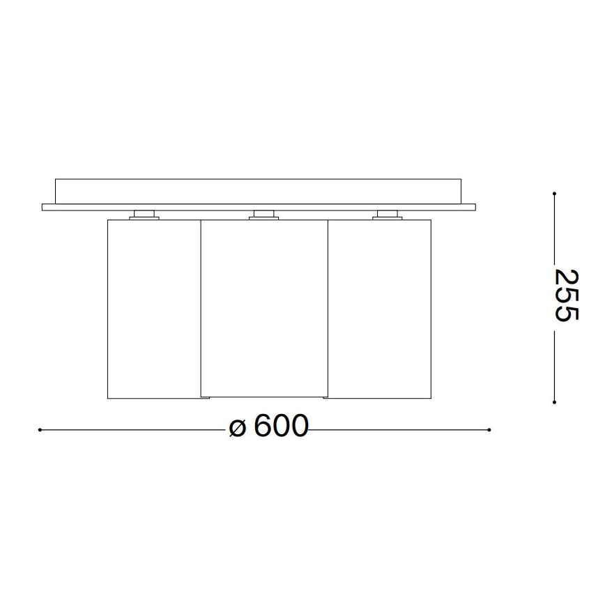 Ideal Lux - Plafoniera DAISY 6xE27/52W/230V diametro 60 cm oro/bianco