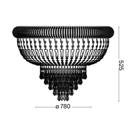 Ideal Lux - Plafoniera di cristallo DUBAI 24xE14/28W/230V diametro 78 cm cromo lucido