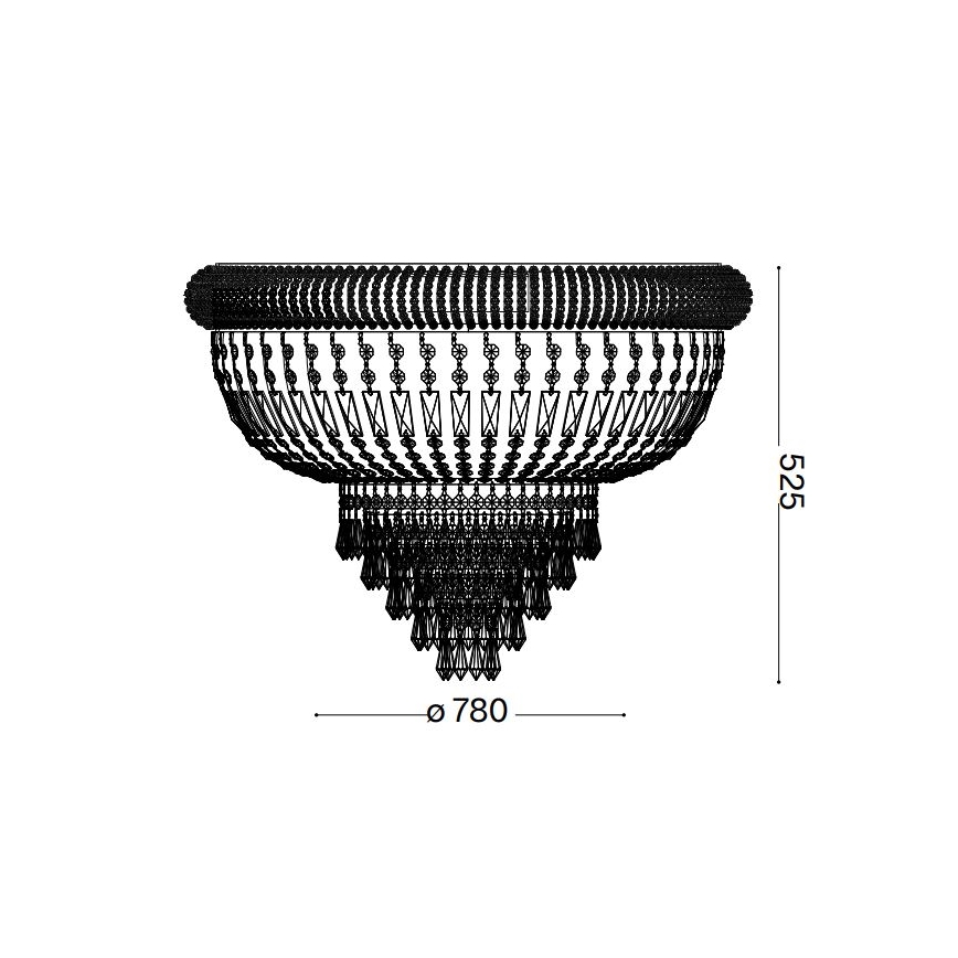 Ideal Lux - Plafoniera di cristallo DUBAI 24xE14/28W/230V diametro 78 cm cromo lucido