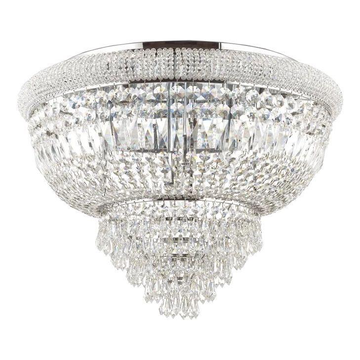 Ideal Lux - Plafoniera di cristallo DUBAI 24xE14/28W/230V diametro 78 cm cromo lucido