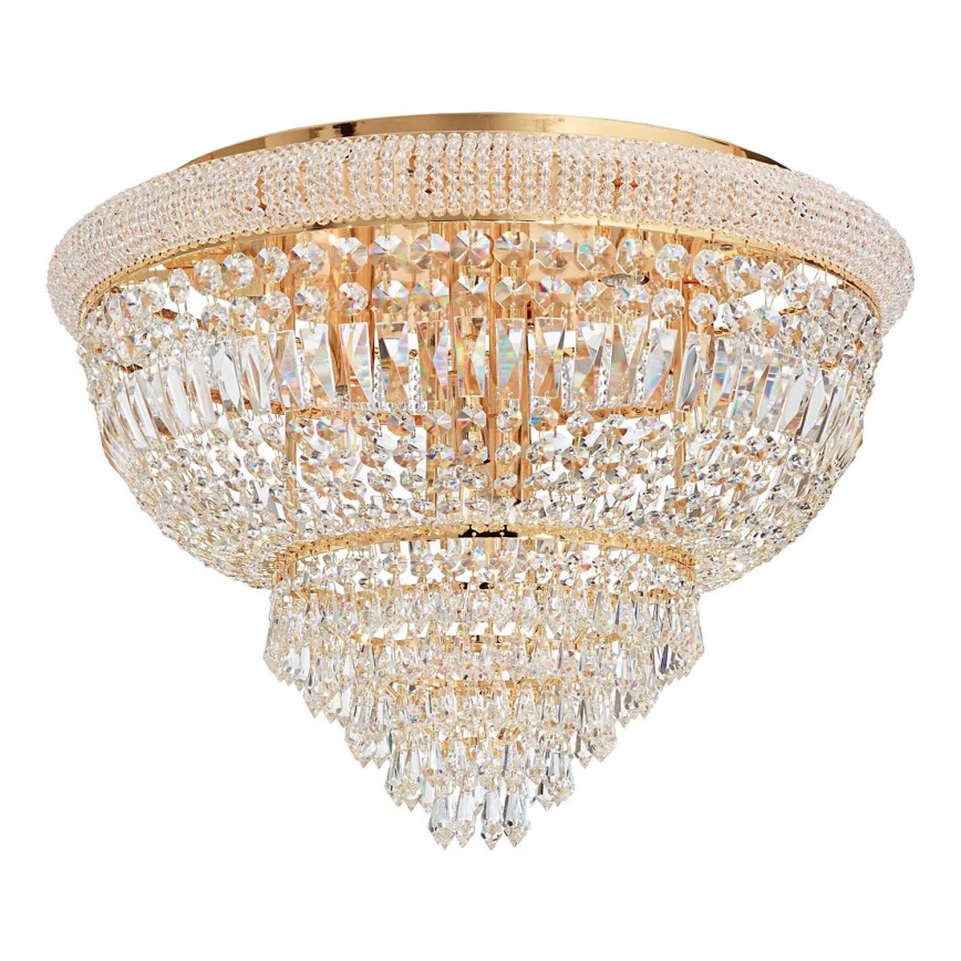 Ideal Lux - Plafoniera di cristallo DUBAI 24xE14/28W/230V diametro 78 cm oro