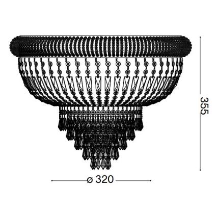 Ideal Lux - Plafoniera di cristallo DUBAI 3xE14/28W/230V diametro 32 cm oro