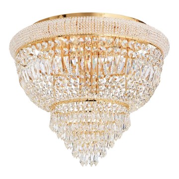 Ideal Lux - Plafoniera di cristallo DUBAI 6xE14/28W/230V diametro 52 cm oro