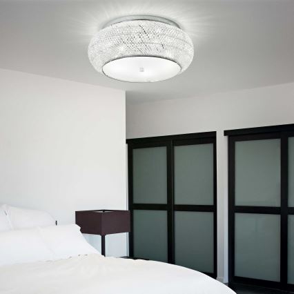 Ideal Lux - Plafoniera di cristallo PASHA 10xE14/40W/230V diametro 55 cromo lucido