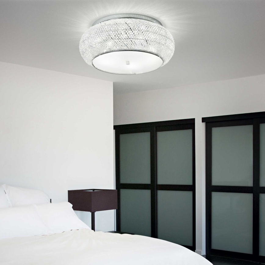 Ideal Lux - Plafoniera di cristallo PASHA 10xE14/40W/230V diametro 55 cromo lucido