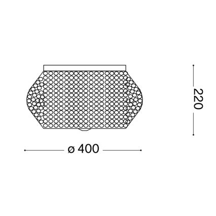 Ideal Lux - Plafoniera di cristallo PASHA 6xE14/40W/230V diametro 40 cm oro