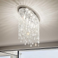 Ideal Lux - Plafoniera in cristallo RAIN 3xE14/40W/230V cromo lucido