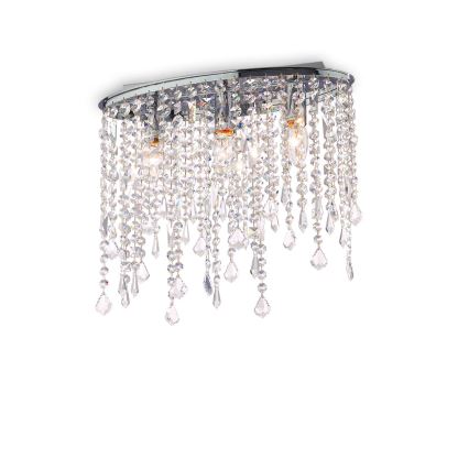 Ideal Lux - Plafoniera in cristallo RAIN 3xE14/40W/230V cromo lucido