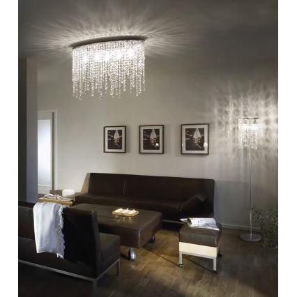 Ideal Lux - Plafoniera in cristallo RAIN 3xE14/40W/230V cromo lucido