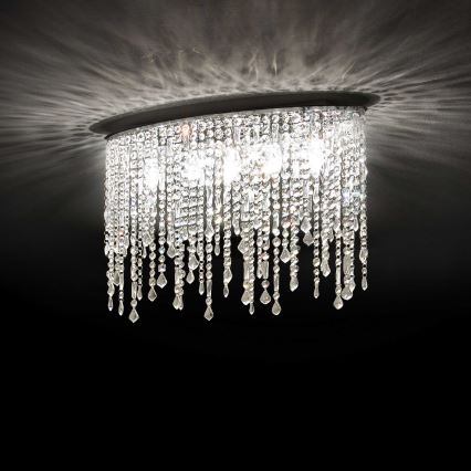 Ideal Lux - Plafoniera in cristallo RAIN 3xE14/40W/230V cromo lucido