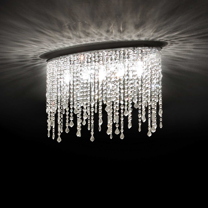 Ideal Lux - Plafoniera in cristallo RAIN 3xE14/40W/230V cromo lucido