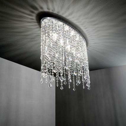 Ideal Lux - Plafoniera in cristallo RAIN 3xE14/40W/230V cromo lucido