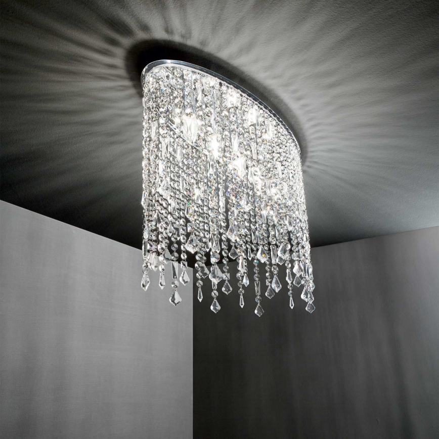 Ideal Lux - Plafoniera in cristallo RAIN 3xE14/40W/230V cromo lucido