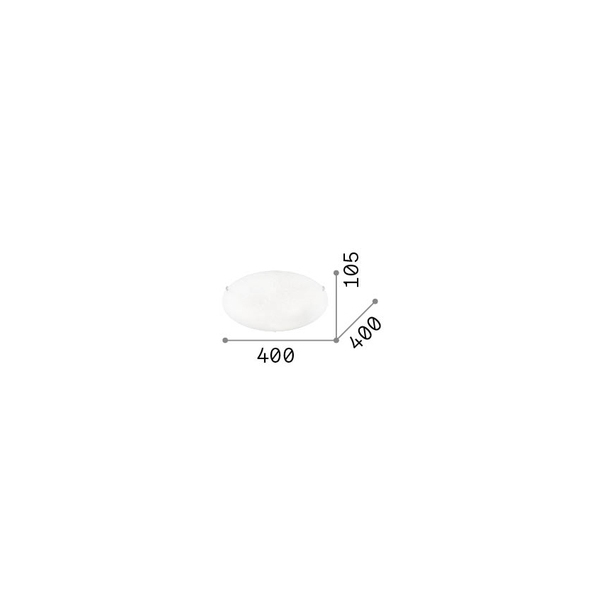 Ideal Lux - Plafoniera LANA 3xE27/60W/230V Ø 40 cm bianca