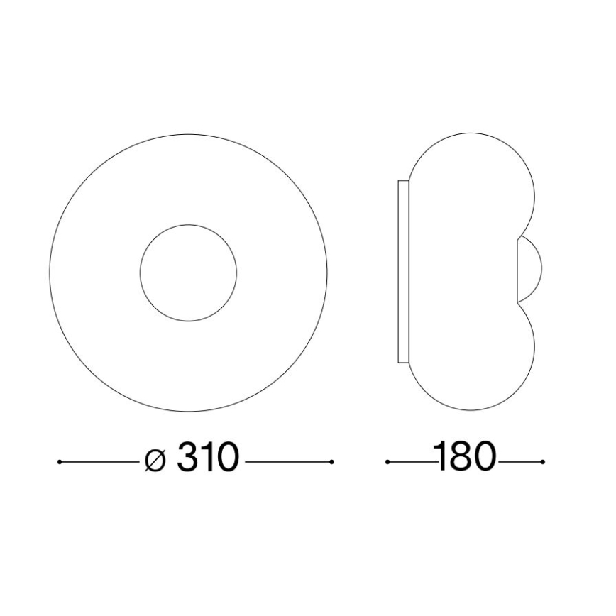 Ideal Lux - Plafoniera LED ARIZONA 2xGX53/9W/230V diametro 31 cm bianco