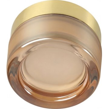 Ideal Lux - Plafoniera LED da bagno LOLLY 1xGX53/9W/230V diam. 10,5 cm oro/beige fumé