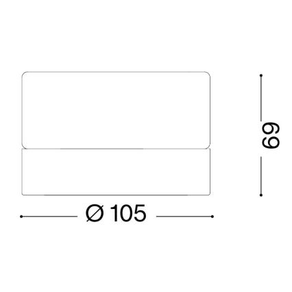 Ideal Lux - Plafoniera LED per bagno LOLLY 1xGX53/9W/230V Ø 10,5 cm nero/nero fumé