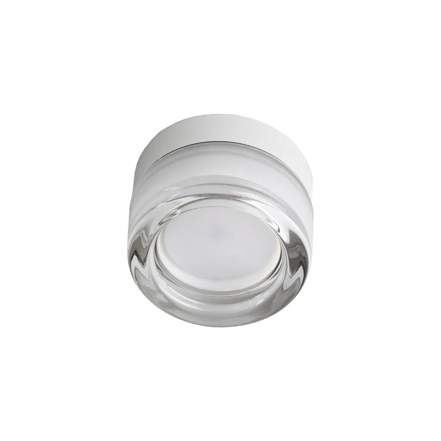 Ideal Lux - Plafoniera LED per bagno LOLLY 1xGX53/9W/230V Ø 10,5 cm IP44 bianco/trasparente
