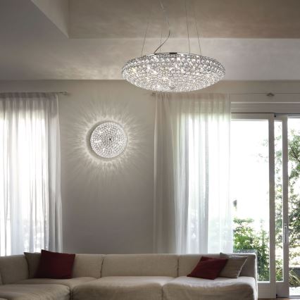 Ideal Lux - Plafoniera LED di cristallo KING 3xG9/3W/230V diametro 25,5 cm cromo lucido