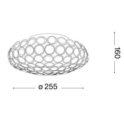 Ideal Lux - Plafoniera LED di cristallo KING 3xG9/3W/230V diametro 25,5 cm oro