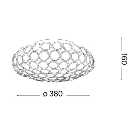 Ideal Lux - Plafoniera LED di cristallo KING 5xG9/3W/230V diametro 38 cm cromo lucido