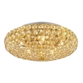 Ideal Lux - Plafoniera LED di cristallo KING 5xG9/3W/230V diametro 38 cm oro