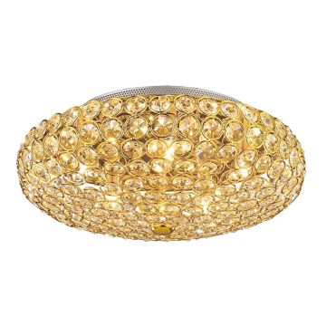 Ideal Lux - Plafoniera LED di cristallo KING 5xG9/3W/230V diametro 38 cm oro