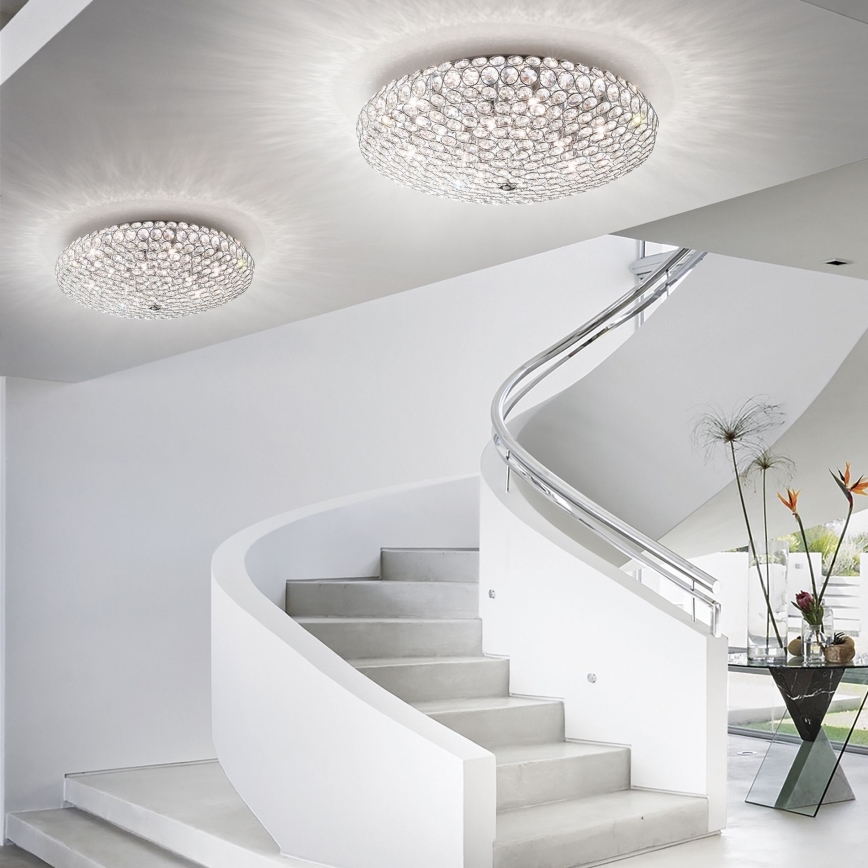 Ideal Lux - Plafoniera LED di cristallo KING 9xG9/3W/230V diametro 53,5 cm cromo lucido