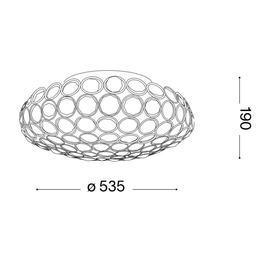 Ideal Lux - Plafoniera LED di cristallo KING 9xG9/3W/230V diametro 53,5 cm cromo lucido