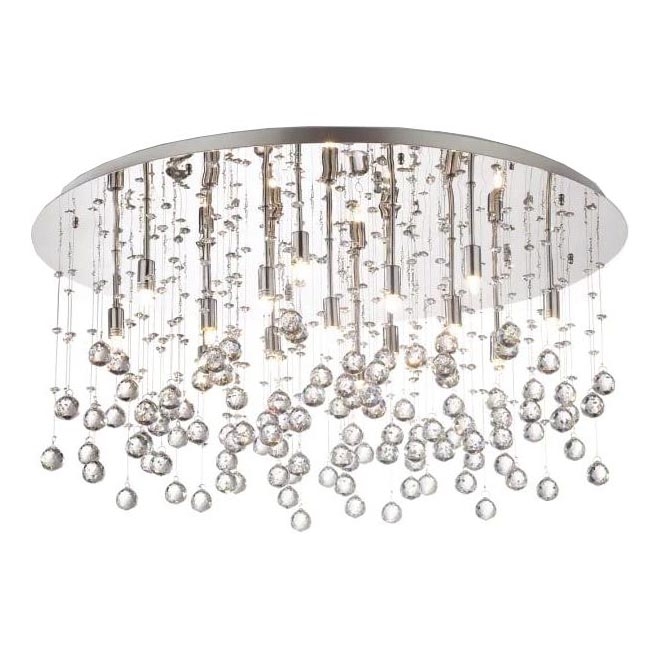 Ideal Lux - Plafoniera LED di cristallo MOONLIGHT 15xG9/3W/230V diametro 80 cm cromo lucido