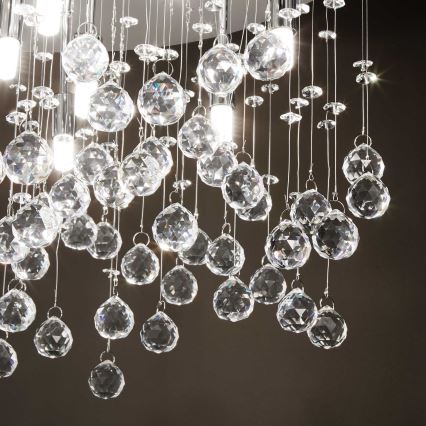 Ideal Lux - Plafoniera LED di cristallo MOONLIGHT 8xG9/3W/230V diametro 40 cm cromo lucido