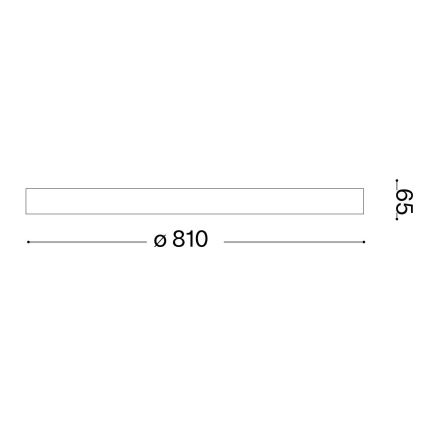 Ideal Lux - Plafoniera LED dimmerabile GEMINI LED/42W/230V diametro 81 cm CRI 90 nero