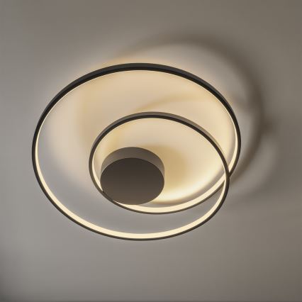 Ideal Lux - Plafoniera LED dimmerabile OZ LED/48W/230V diametro 60 cm CRI 90 nero