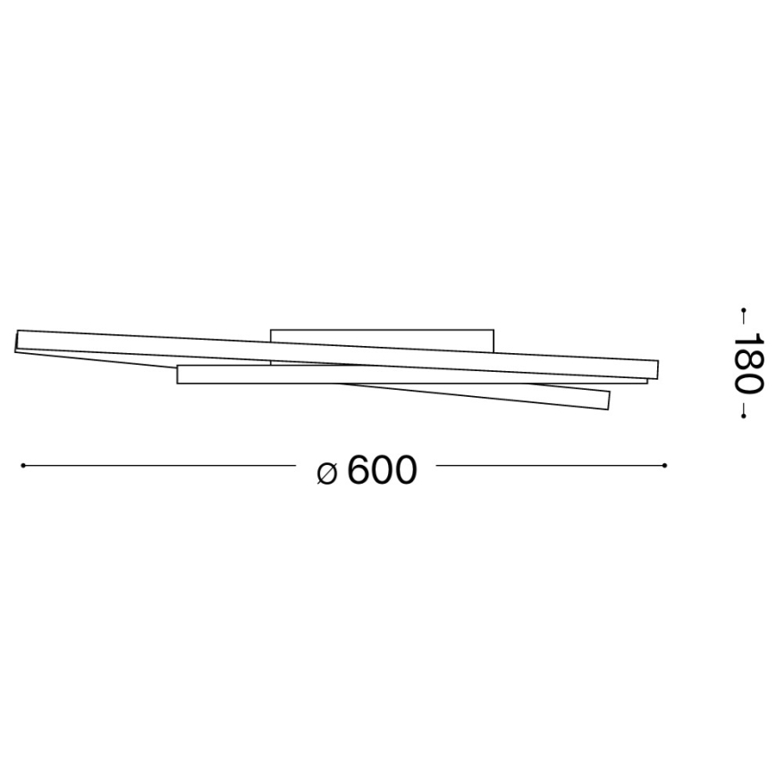 Ideal Lux - Plafoniera LED dimmerabile OZ LED/48W/230V diam. 60 cm CRI 90 bianco