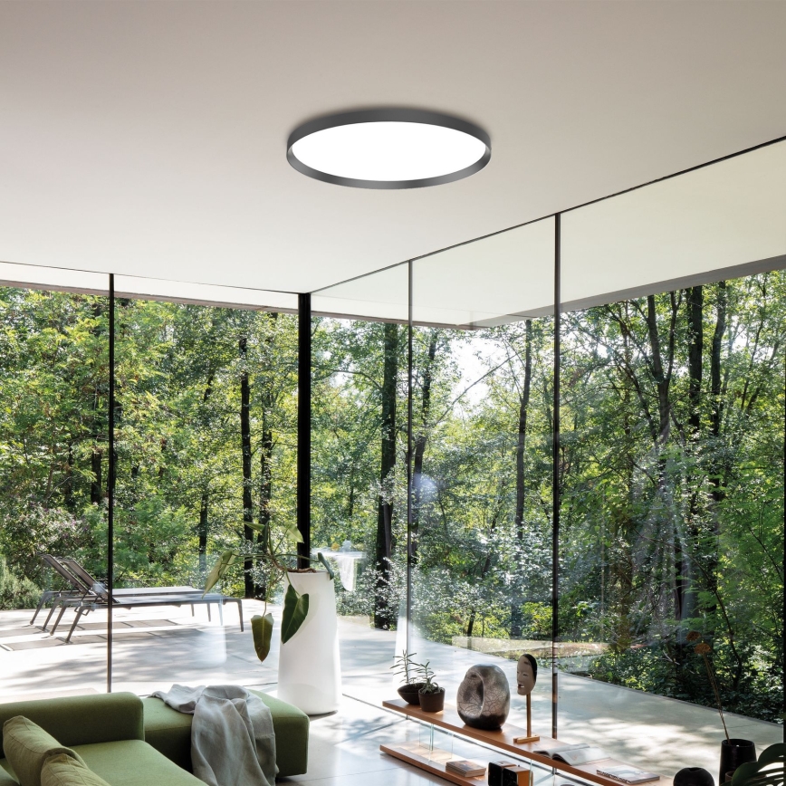 Ideal Lux - Plafoniera LED FLY LED/26W/230V 2700K diametro 45 cm CRI 90 IP40 nero