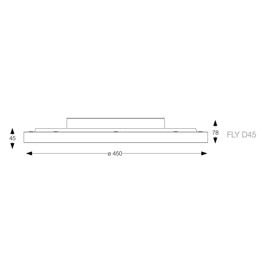 Ideal Lux - Plafoniera LED FLY LED/26W/230V 2700K diametro 45 cm CRI 90 IP40 bianco