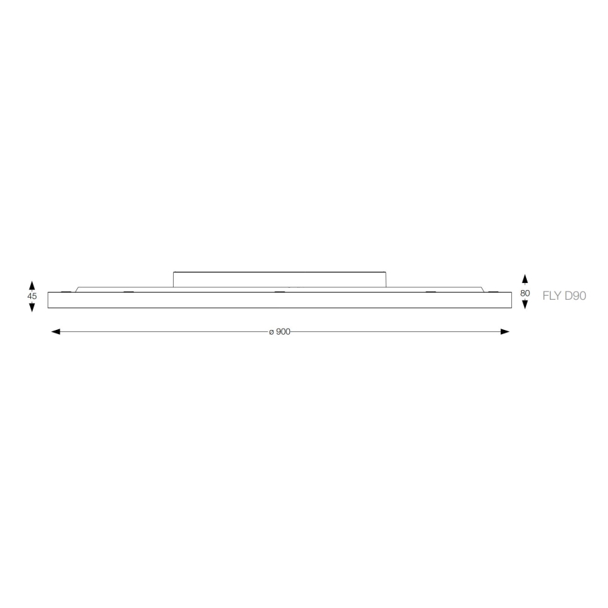Ideal Lux - Plafoniera LED FLY LED/68W/230V 2700K diametro 90 cm CRI 90 IP40 nero