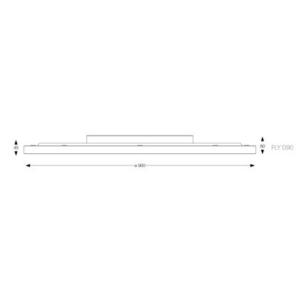 Ideal Lux - Plafoniera LED FLY LED/68W/230V 3000K diametro 90 cm CRI 90 IP40 bianco