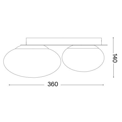 Ideal Lux - Plafoniera LED NINFEA 2xLED/9W/230V oro