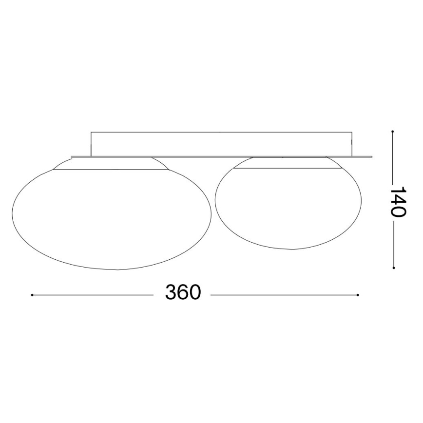 Ideal Lux - Plafoniera LED NINFEA 2xLED/9W/230V oro