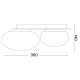 Ideal Lux - Plafoniera LED NINFEA 2xLED/9W/230V oro