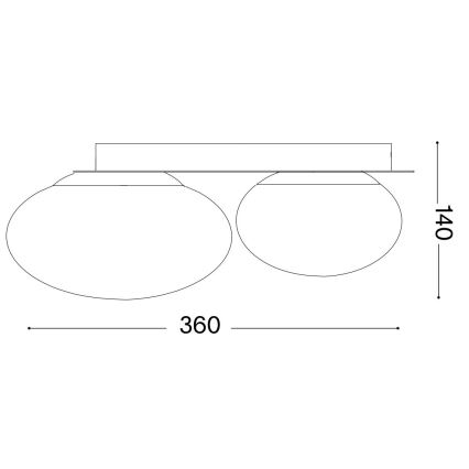 Ideal Lux - Plafoniera LED NINFEA 2xLED/9W/230V oro