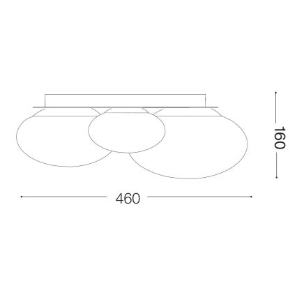 Ideal Lux - Plafoniera LED NINFEA 3xLED/9W/230V oro