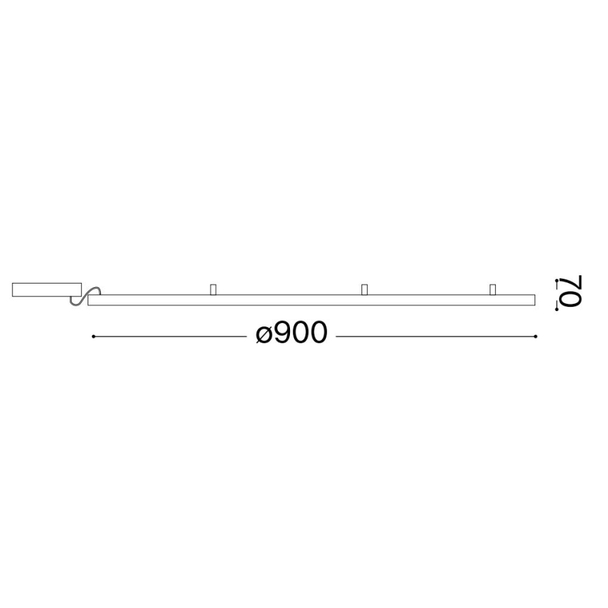 Ideal Lux - Plafoniera LED ORACLE S LED/53W/230V 2700K diametro 90 cm bianco