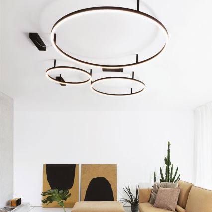 Ideal Lux - Plafoniera LED ORACLE S LED/53W/230V 2700K diametro 90 cm nero