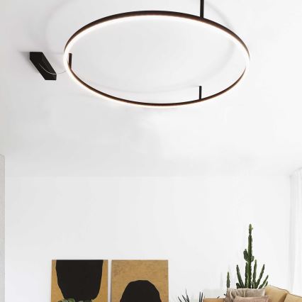 Ideal Lux - Plafoniera LED ORACLE S LED/53W/230V 2700K diametro 90 cm nero