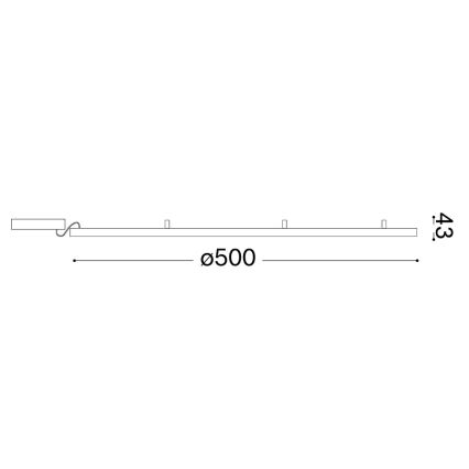 Ideal Lux - Plafoniera LED ORACLE SLIM LED/29W/230V 3000K CRI 90 Ø 50 cm oro