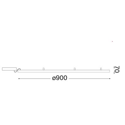 Ideal Lux - Plafoniera LED ORACLE SLIM LED/53W/230V 3000K CRI 90 Ø 90 cm oro