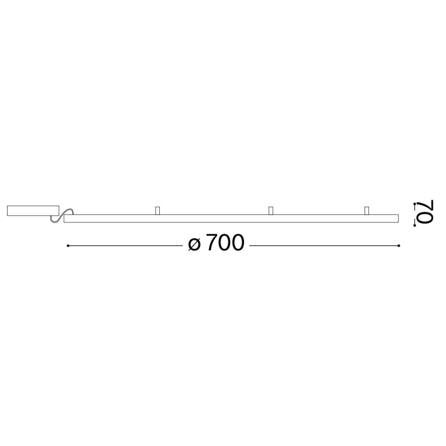 Ideal Lux - Plafoniera LED ORACLE SLIM LED/53W/230V 4000K diametro 90 cm nero